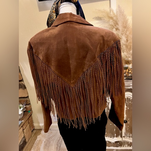 Vintage Western Genuine leather Fringe jacket - Picture 4 of 8